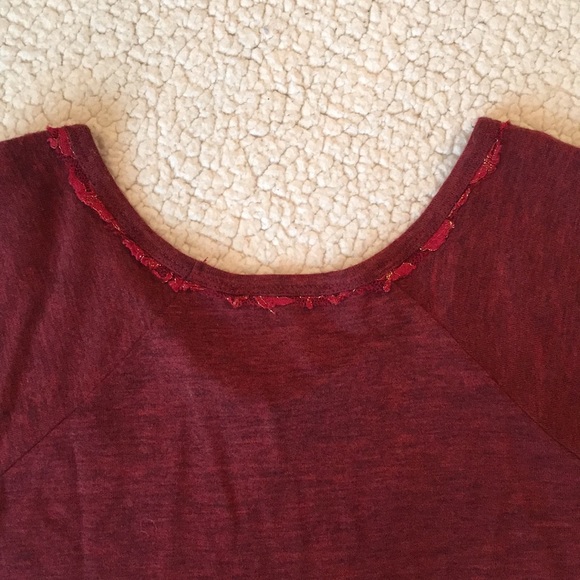 Miss Me burgundy/red ombré knit top - Picture 6 of 8